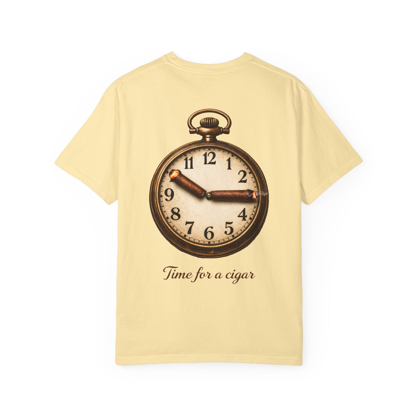 Pocket Watch Graphic T‑Shirt – "Time for a Cigar" Vintage Clock Tee
