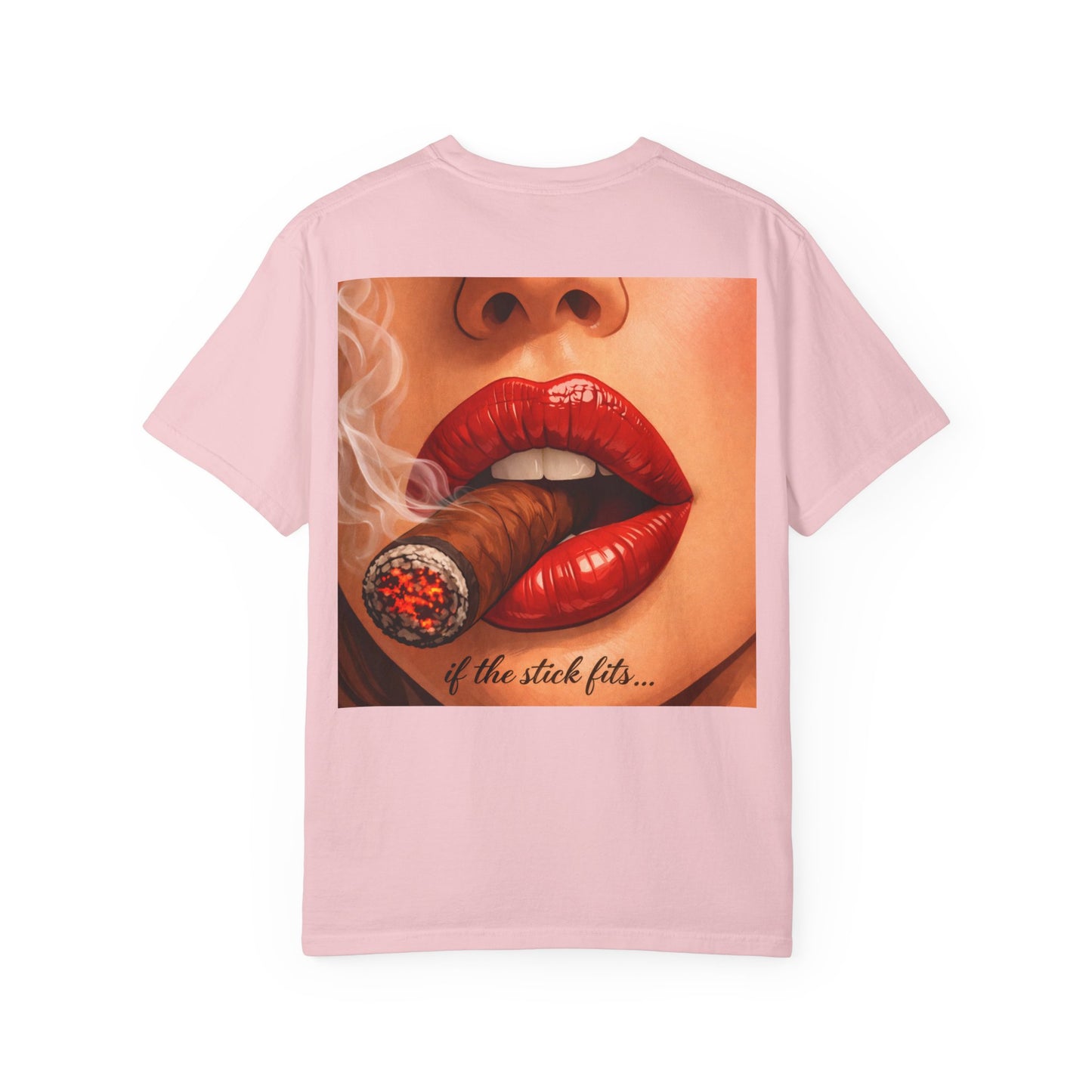 Cigar Kiss T-Shirt — Retro Pinup Lips Smoking Graphic Tee