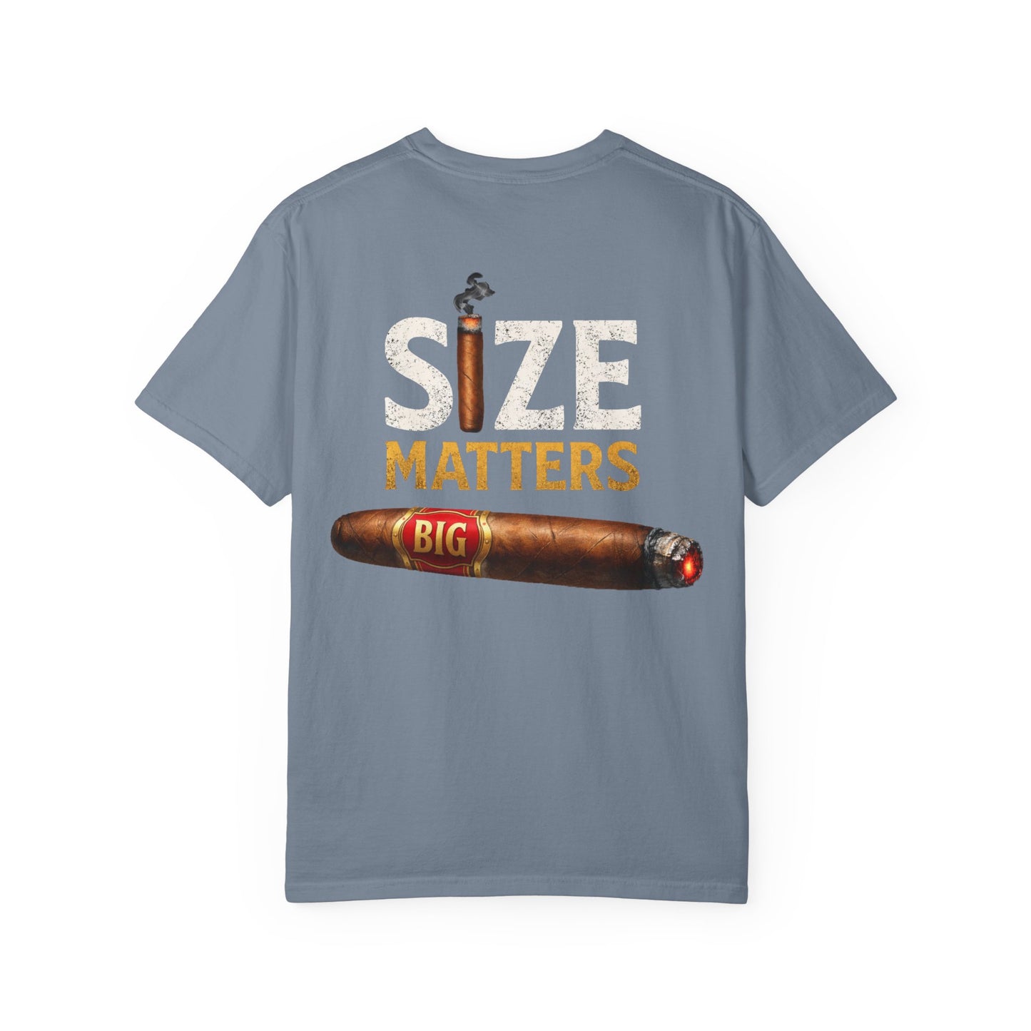 T-Shirt — "Size Matters" Cigar Graphic Tee