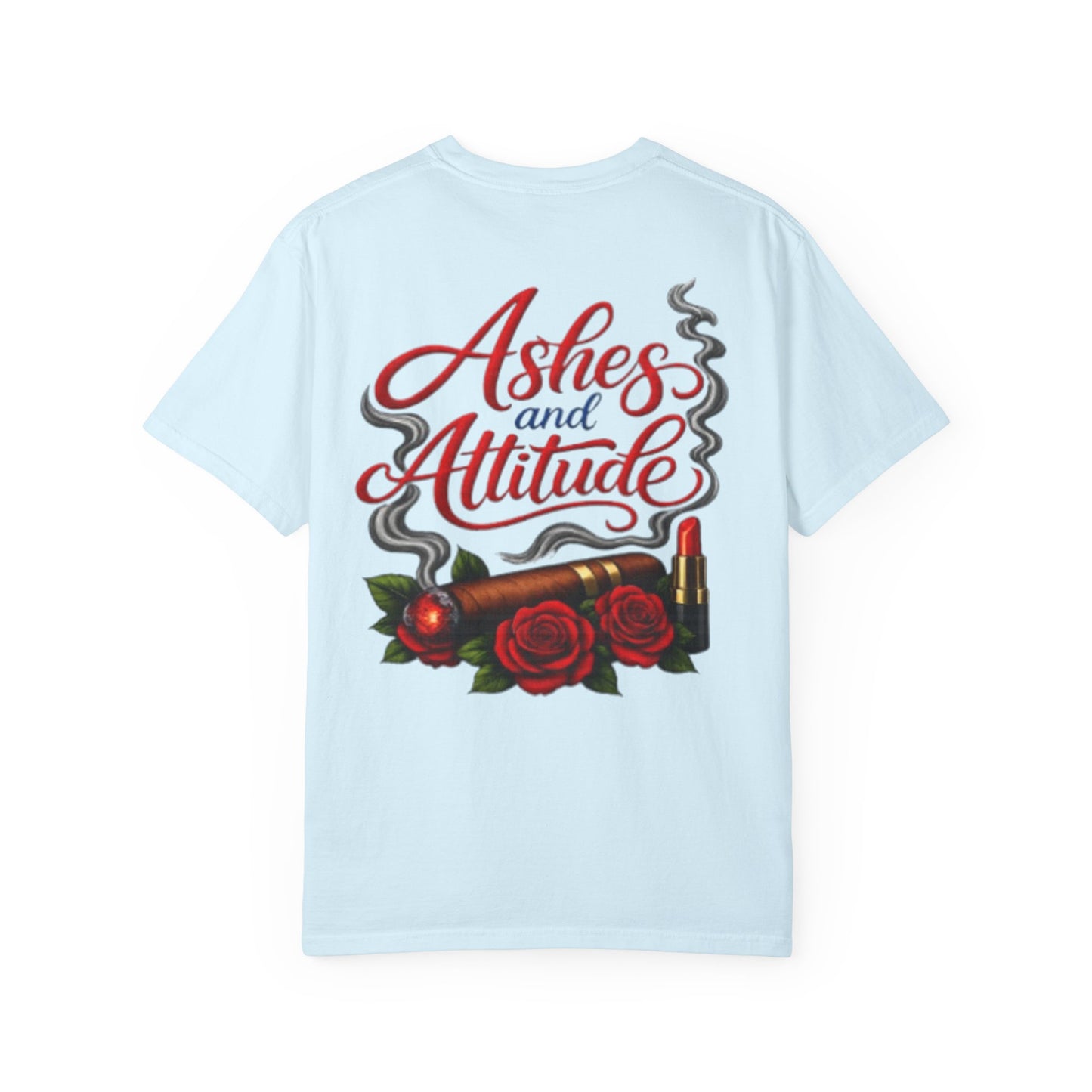 T‑Shirt — “Ashes and Attitude” Rose & Cigarette Graphic Tee