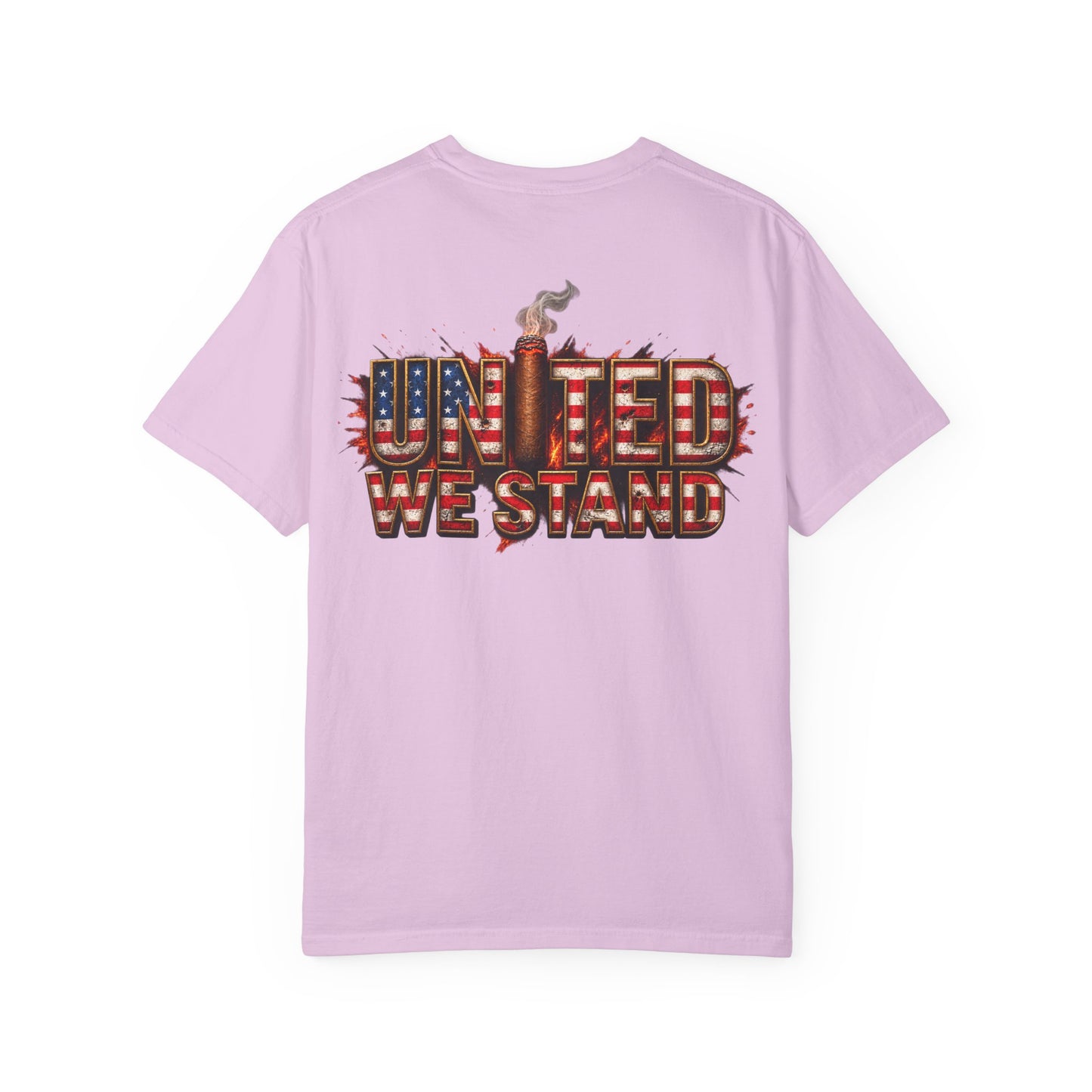 United We Stand T-Shirt — American Flag Flame Graphic Tee