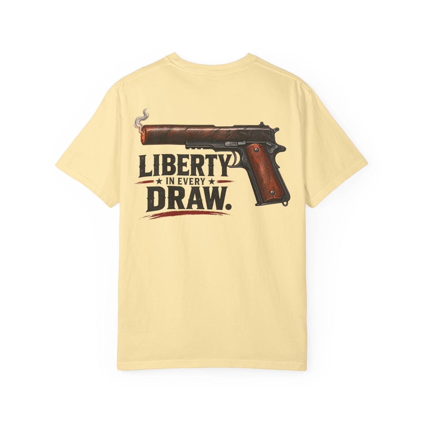 Liberty In Every Draw T-Shirt — Vintage Pistol 2nd Amendment Tee
