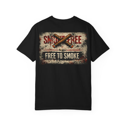 T-Shirt — Vintage 'Smoke Free / Free to Smoke' Cigar Design