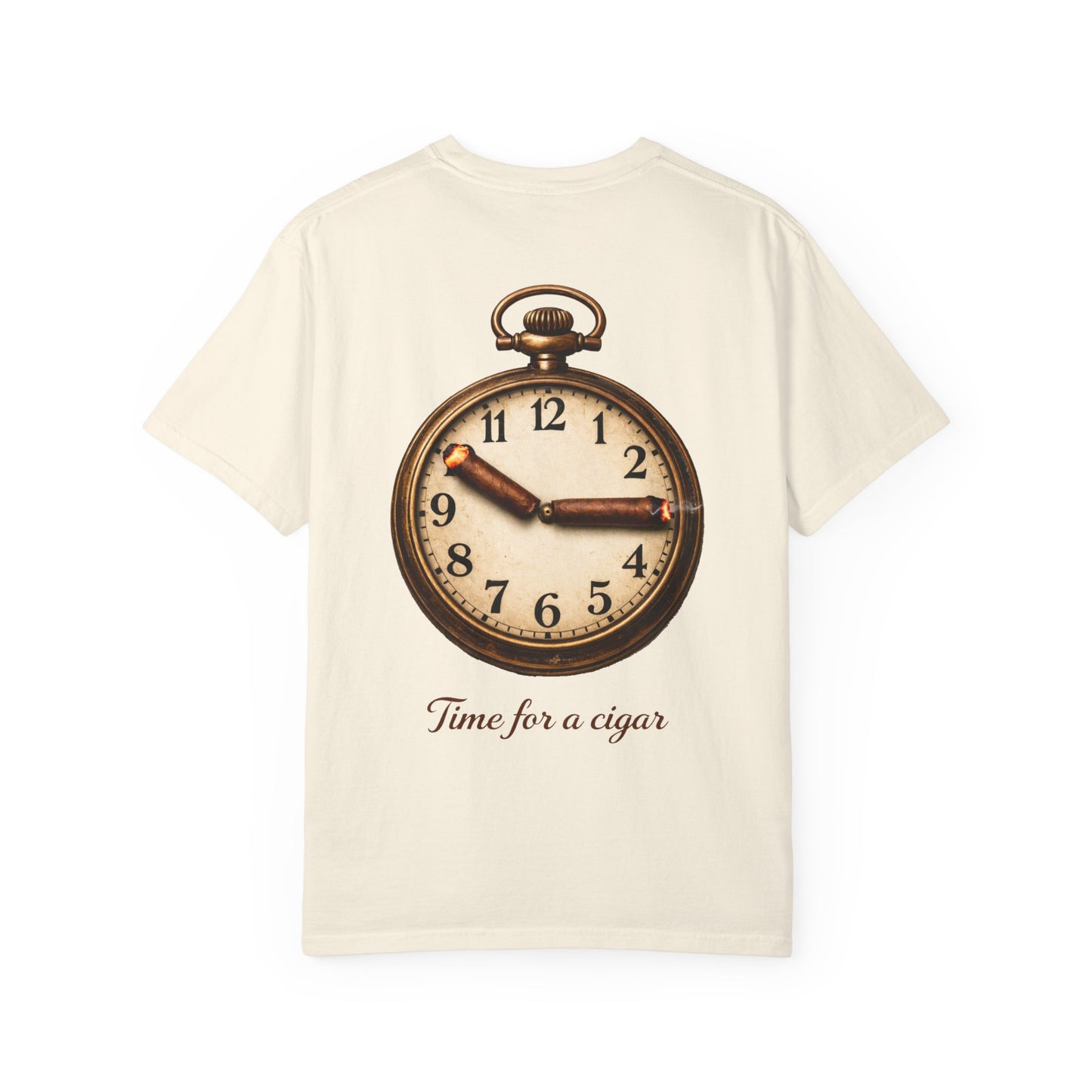 Pocket Watch Graphic T‑Shirt – "Time for a Cigar" Vintage Clock Tee