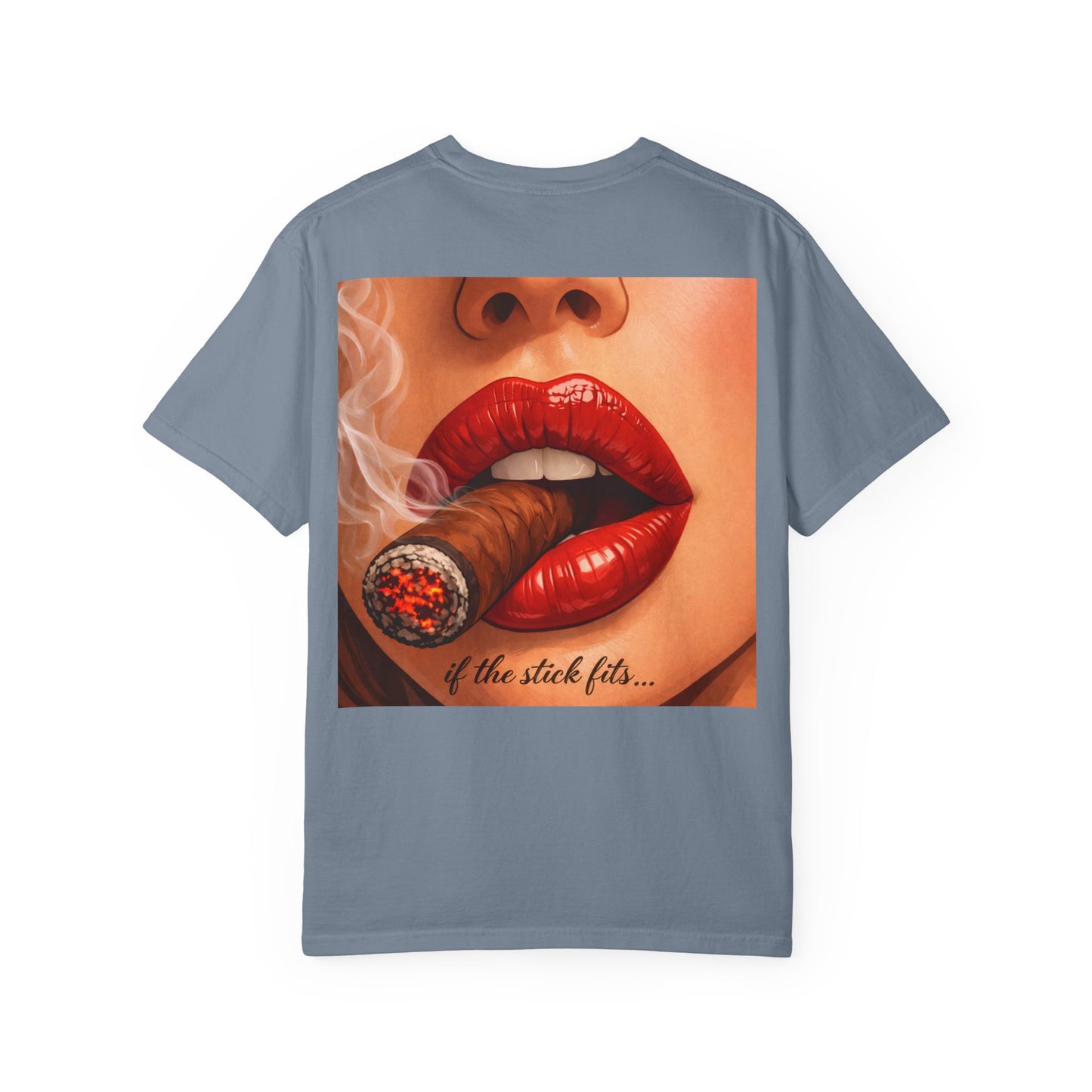 Cigar Kiss T-Shirt — Retro Pinup Lips Smoking Graphic Tee