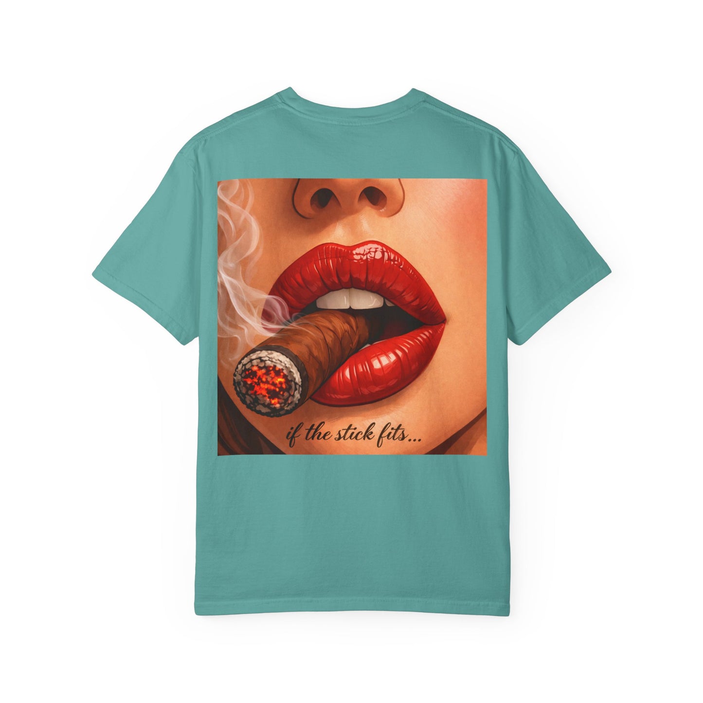 Cigar Kiss T-Shirt — Retro Pinup Lips Smoking Graphic Tee