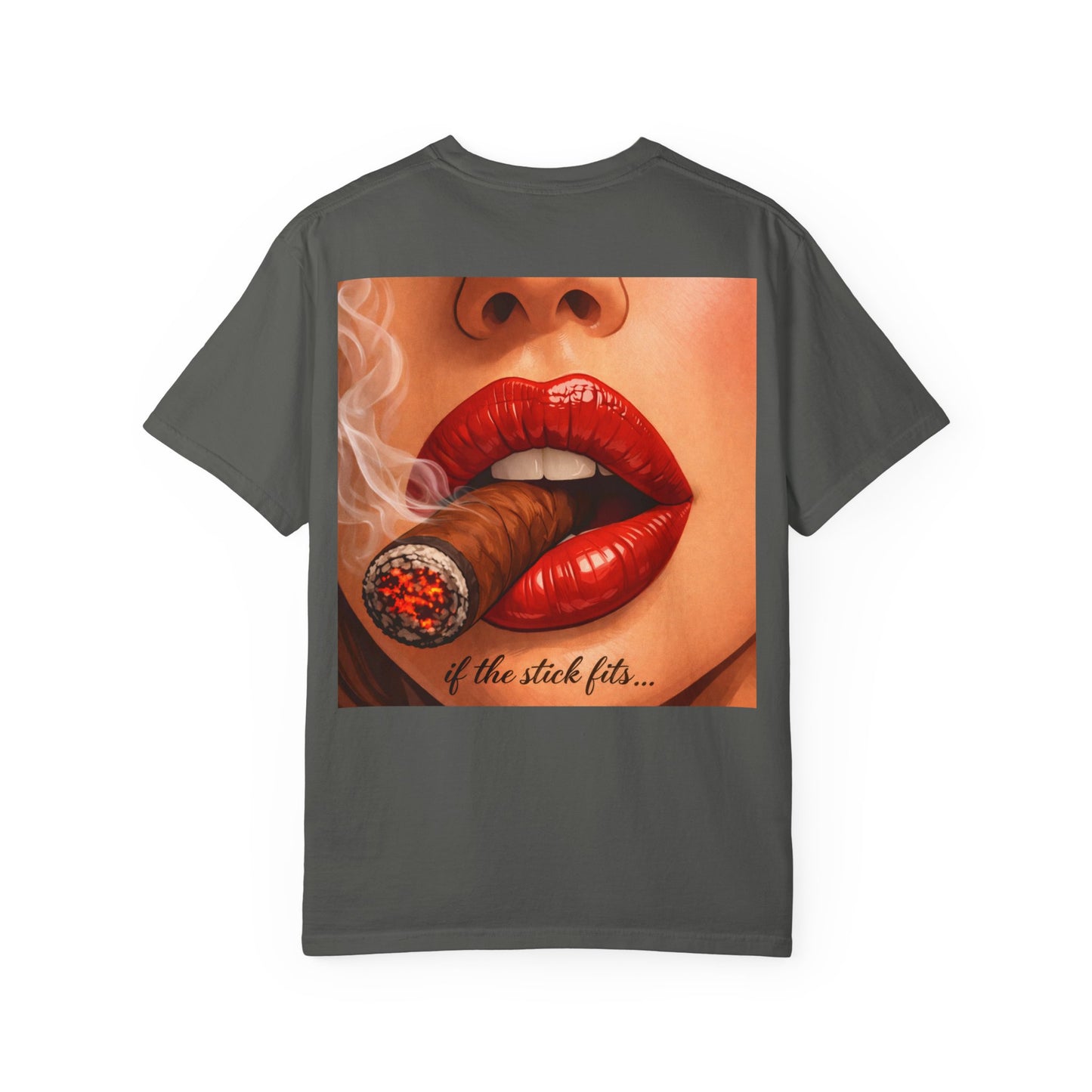 Cigar Kiss T-Shirt — Retro Pinup Lips Smoking Graphic Tee