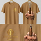 T-Shirt — Bold Middle Finger Cigar Graphic with "Get over it." Back Print