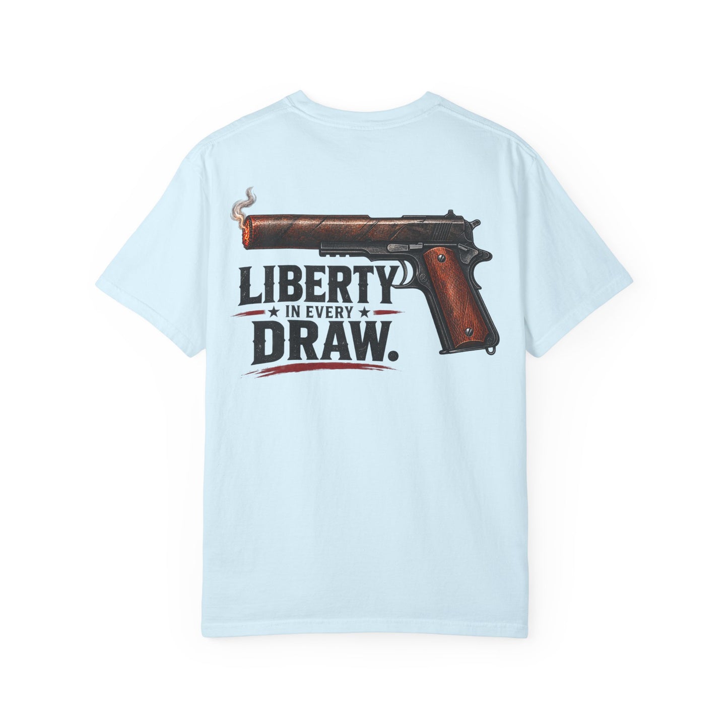 Liberty In Every Draw T-Shirt — Vintage Pistol 2nd Amendment Tee
