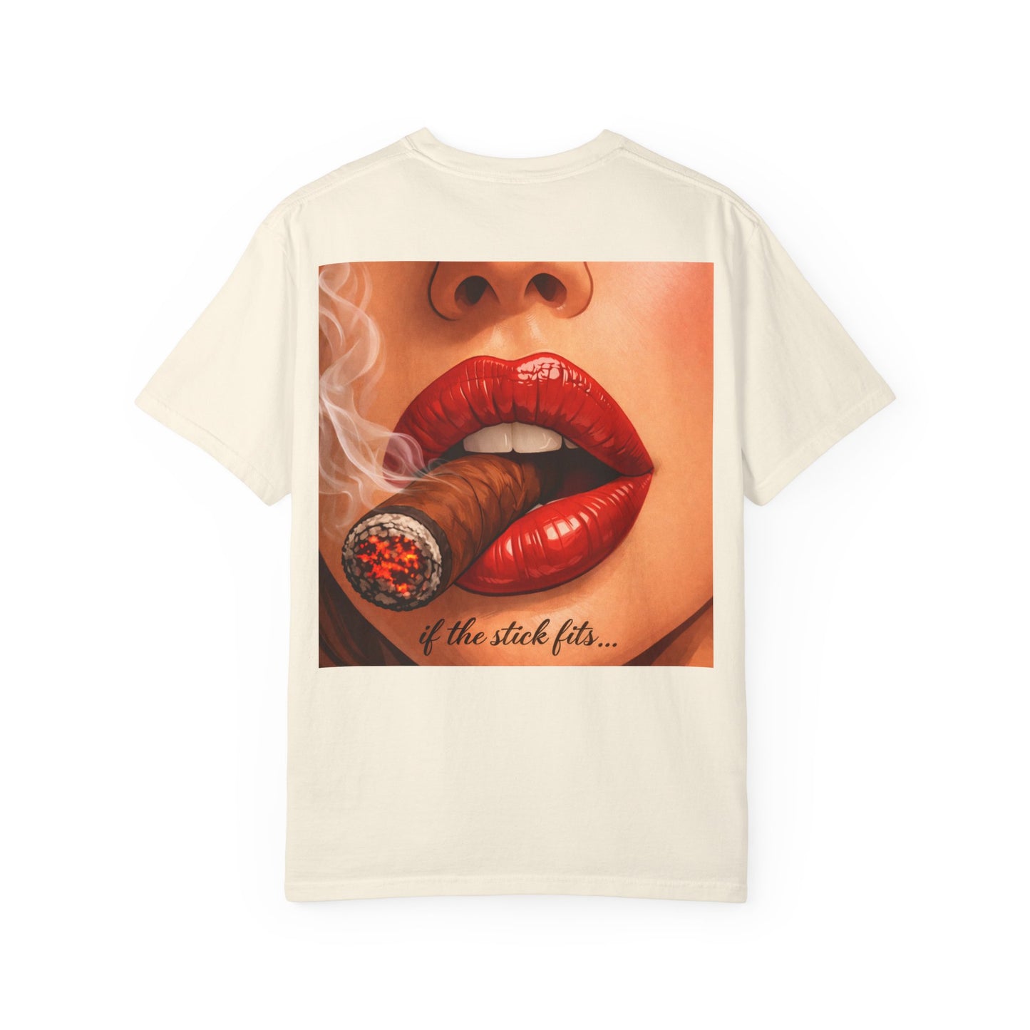 Cigar Kiss T-Shirt — Retro Pinup Lips Smoking Graphic Tee