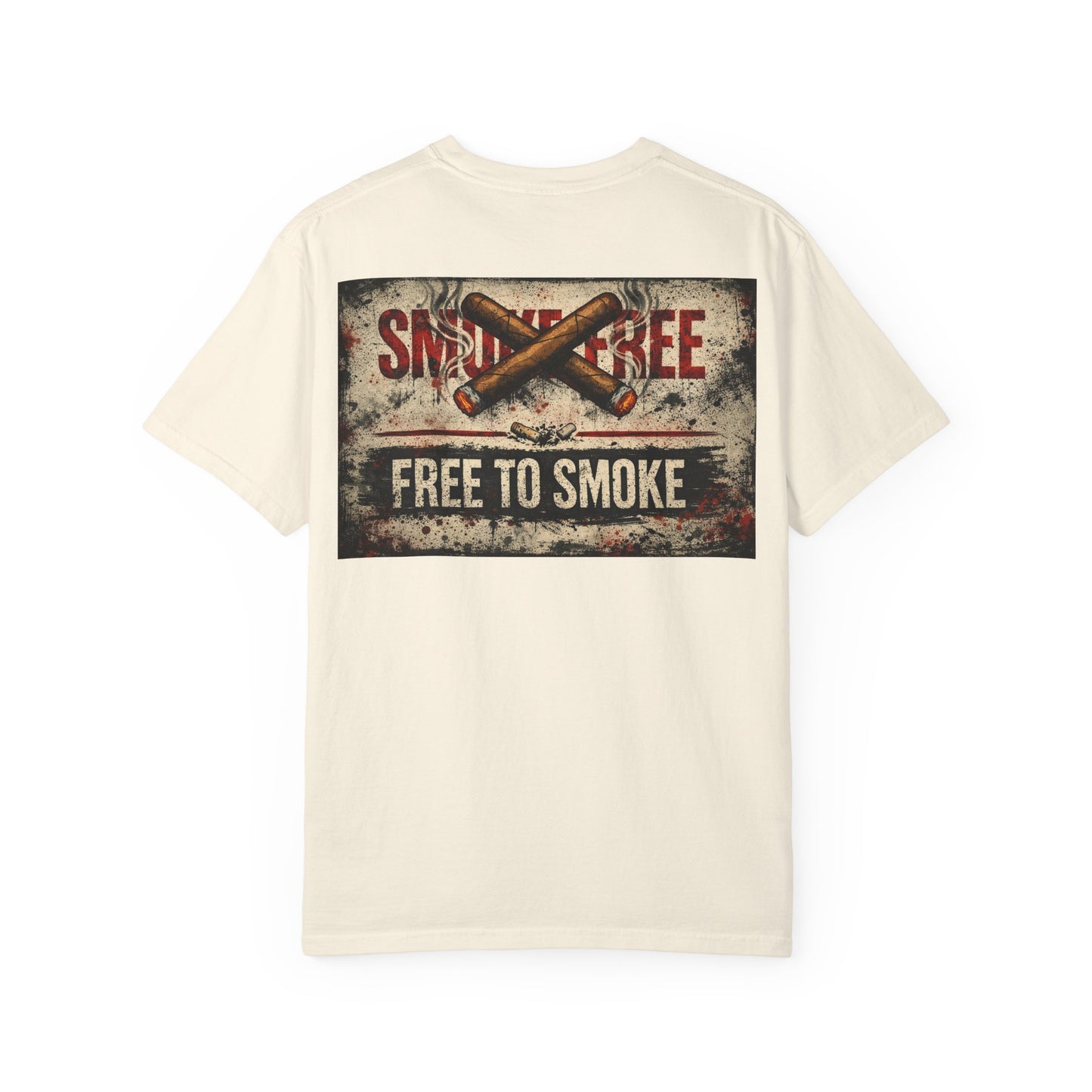 T-Shirt — Vintage 'Smoke Free / Free to Smoke' Cigar Design