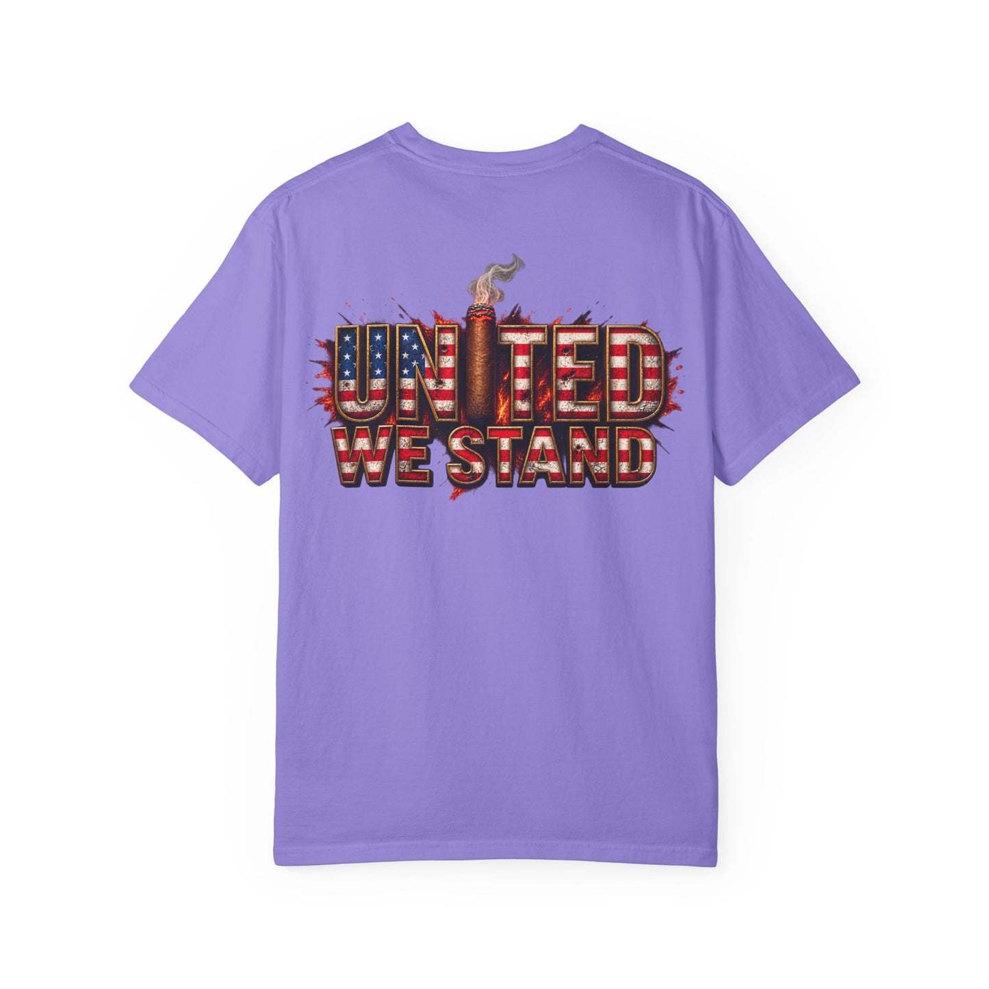 United We Stand T-Shirt — American Flag Flame Graphic Tee