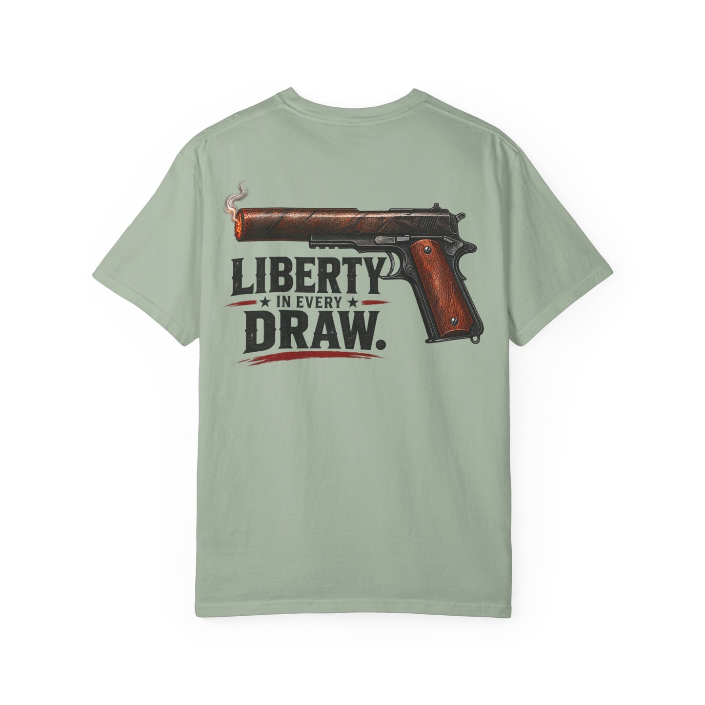 Liberty In Every Draw T-Shirt — Vintage Pistol 2nd Amendment Tee