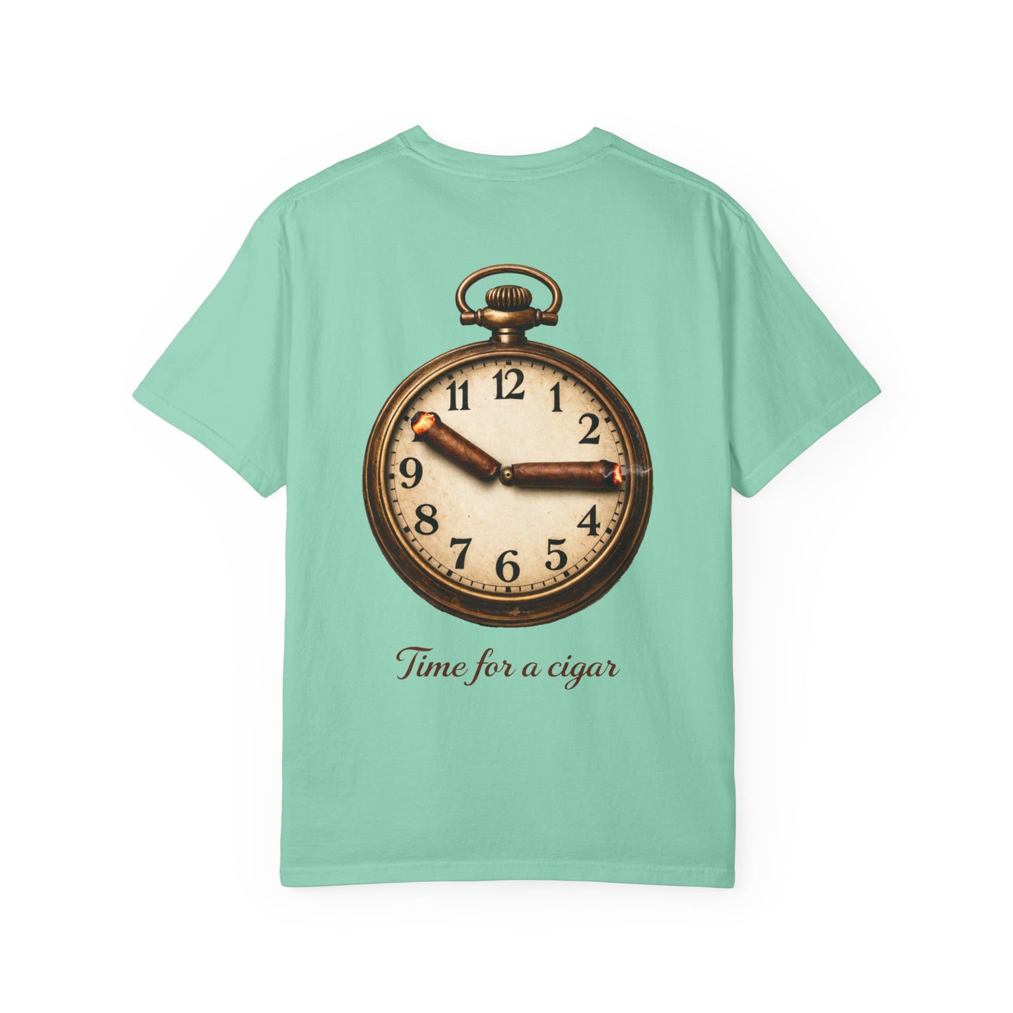 Pocket Watch Graphic T‑Shirt – "Time for a Cigar" Vintage Clock Tee