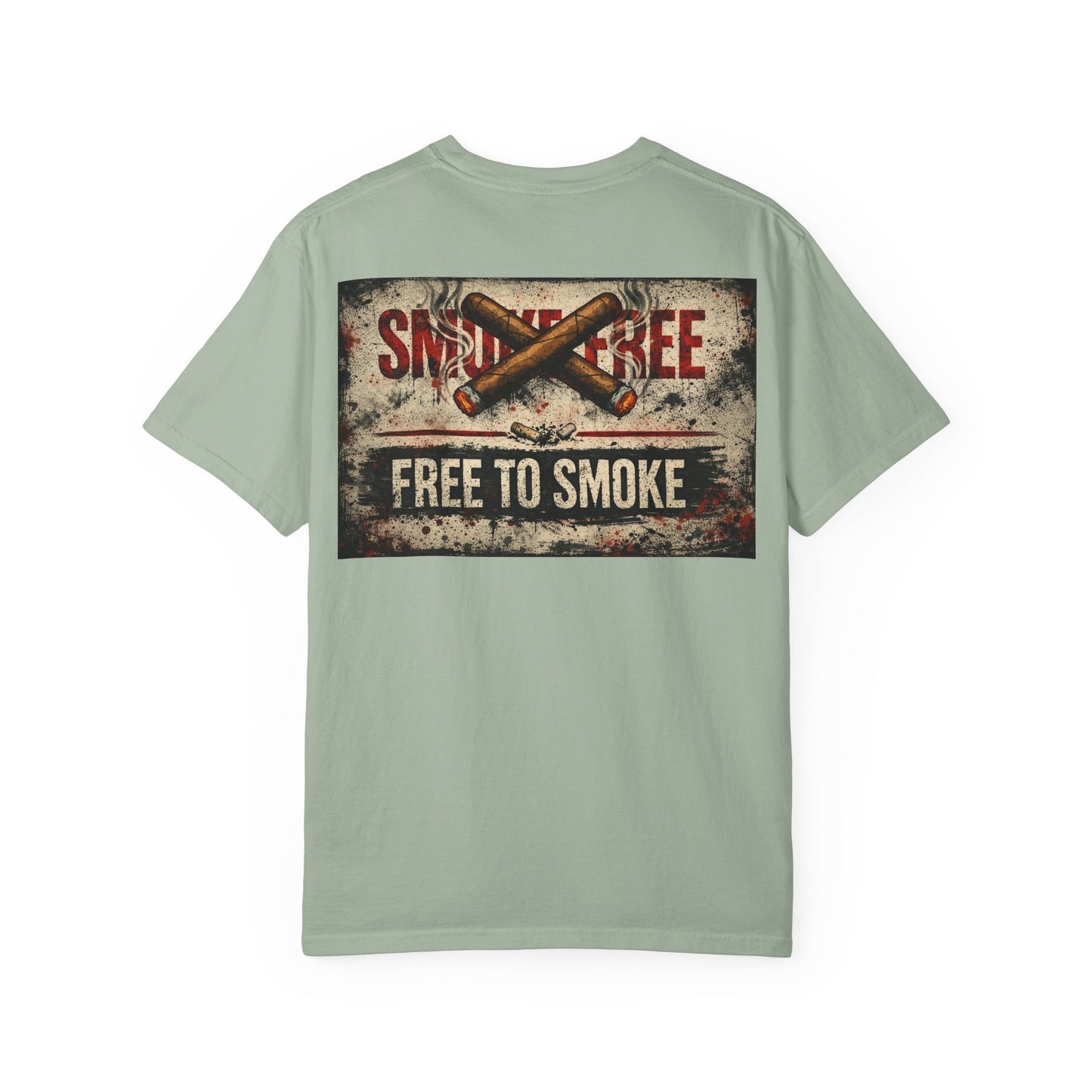 T-Shirt — Vintage 'Smoke Free / Free to Smoke' Cigar Design