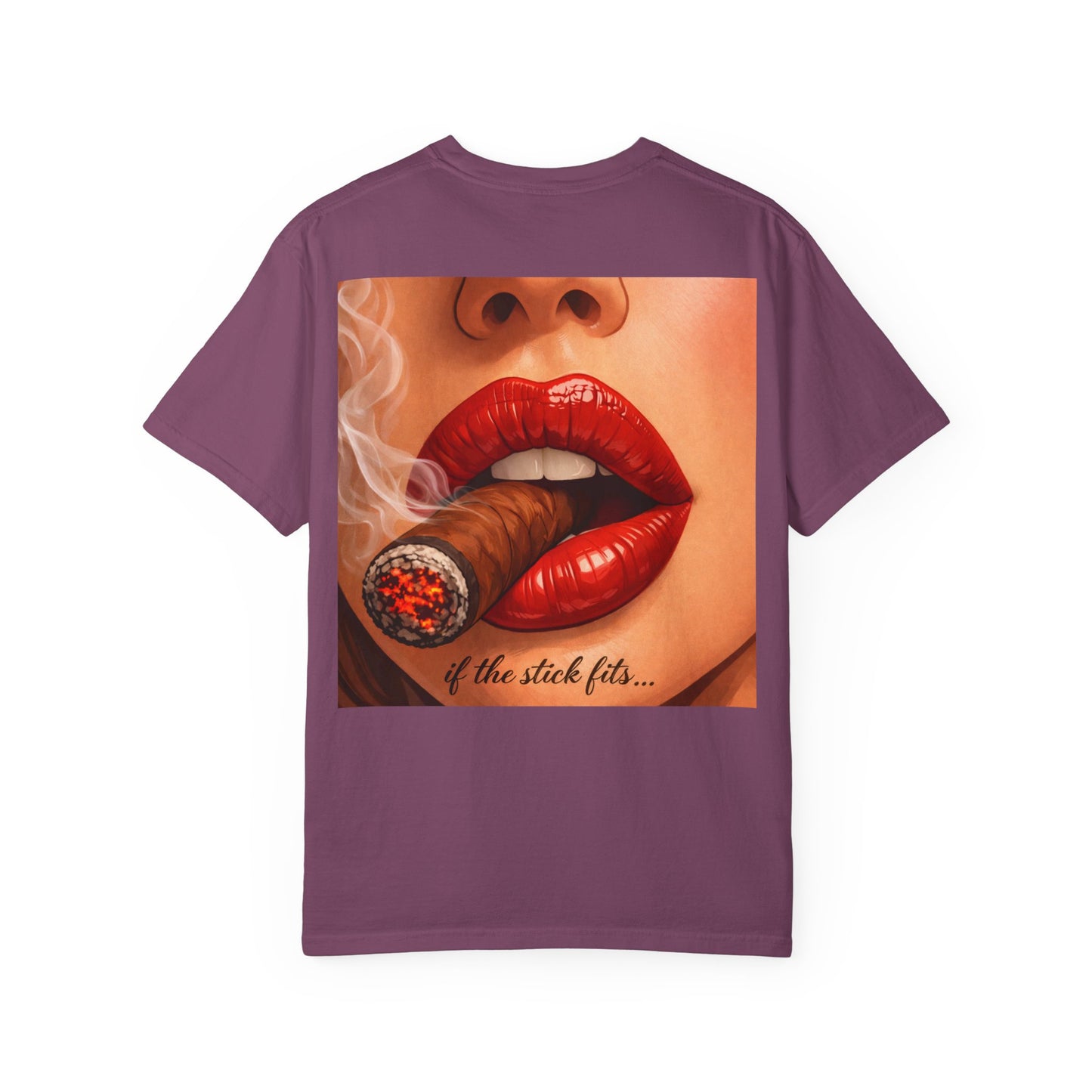 Cigar Kiss T-Shirt — Retro Pinup Lips Smoking Graphic Tee