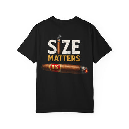 T-Shirt — "Size Matters" Cigar Graphic Tee