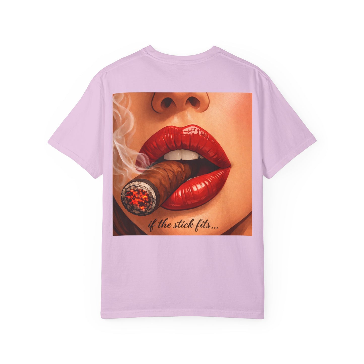 Cigar Kiss T-Shirt — Retro Pinup Lips Smoking Graphic Tee