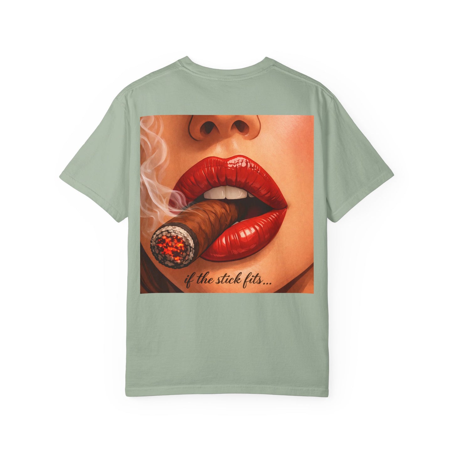 Cigar Kiss T-Shirt — Retro Pinup Lips Smoking Graphic Tee