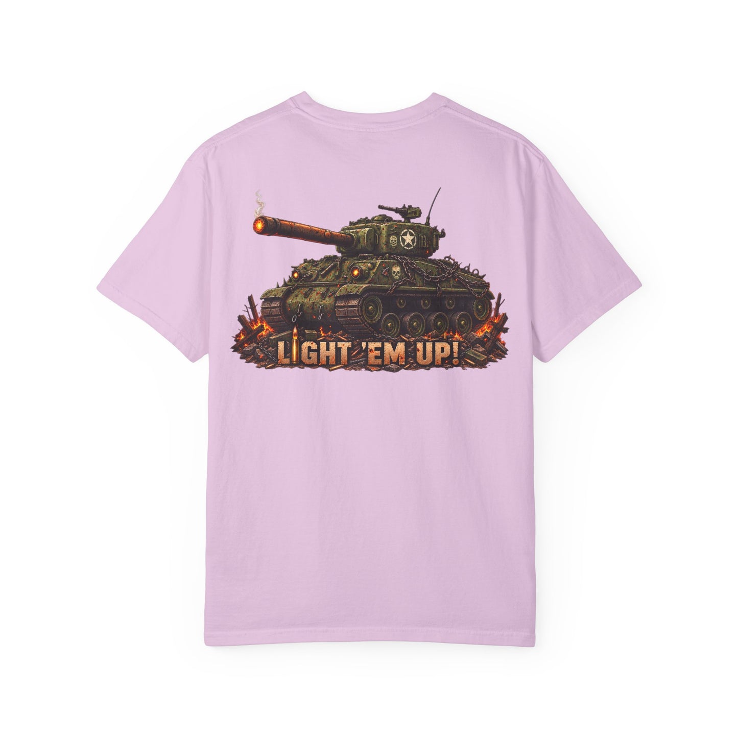 Tank Destroyer Tank T‑Shirt – 'Light 'Em Up!' Retro Military Graphic Tee