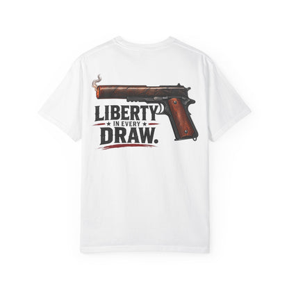 Liberty In Every Draw T-Shirt — Vintage Pistol 2nd Amendment Tee
