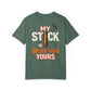 T-Shirt — "My Stick Is Bigger Than Yours" Cigar Humor Tee