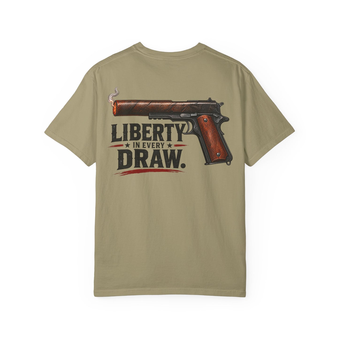 Liberty In Every Draw T-Shirt — Vintage Pistol 2nd Amendment Tee