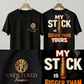 T-Shirt — "My Stick Is Bigger Than Yours" Cigar Humor Tee