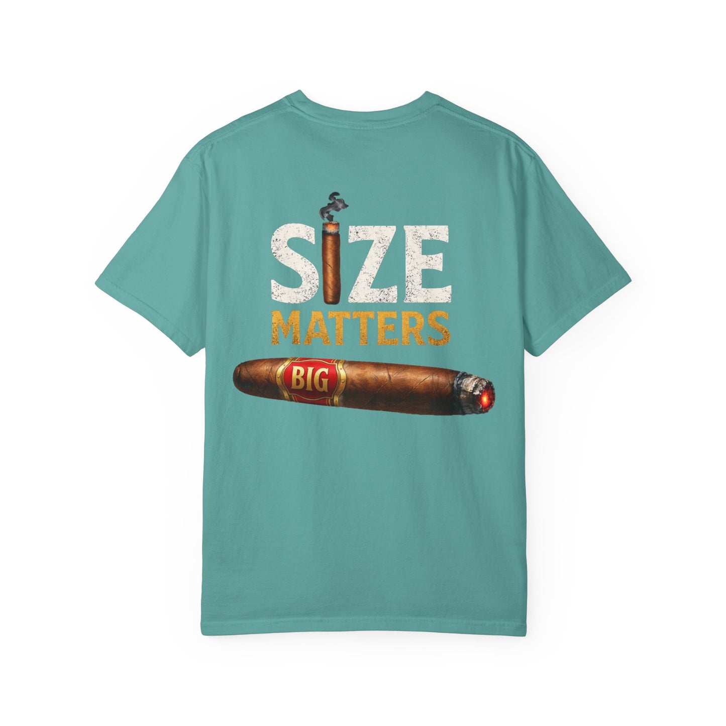 T-Shirt — "Size Matters" Cigar Graphic Tee
