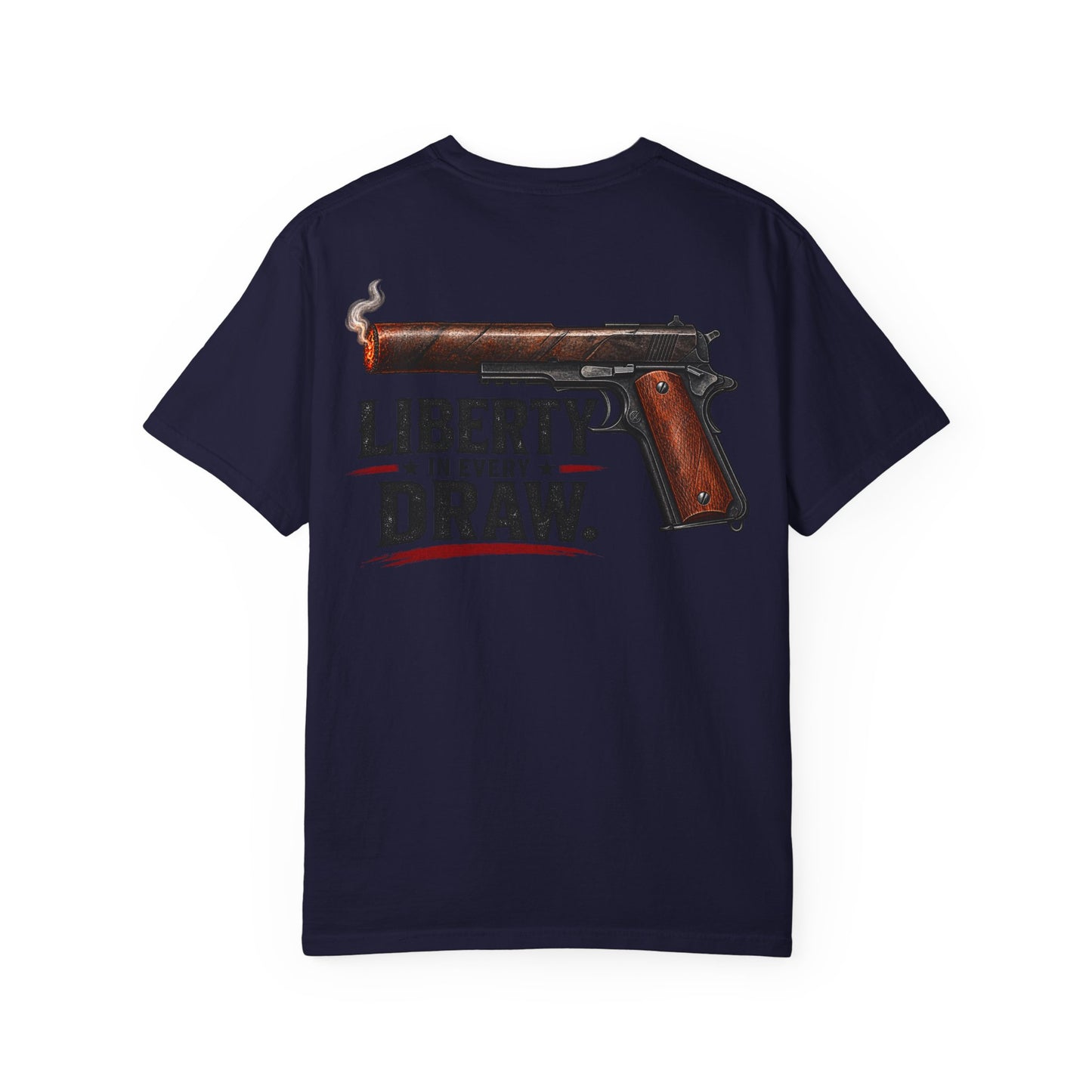 Liberty In Every Draw T-Shirt — Vintage Pistol 2nd Amendment Tee
