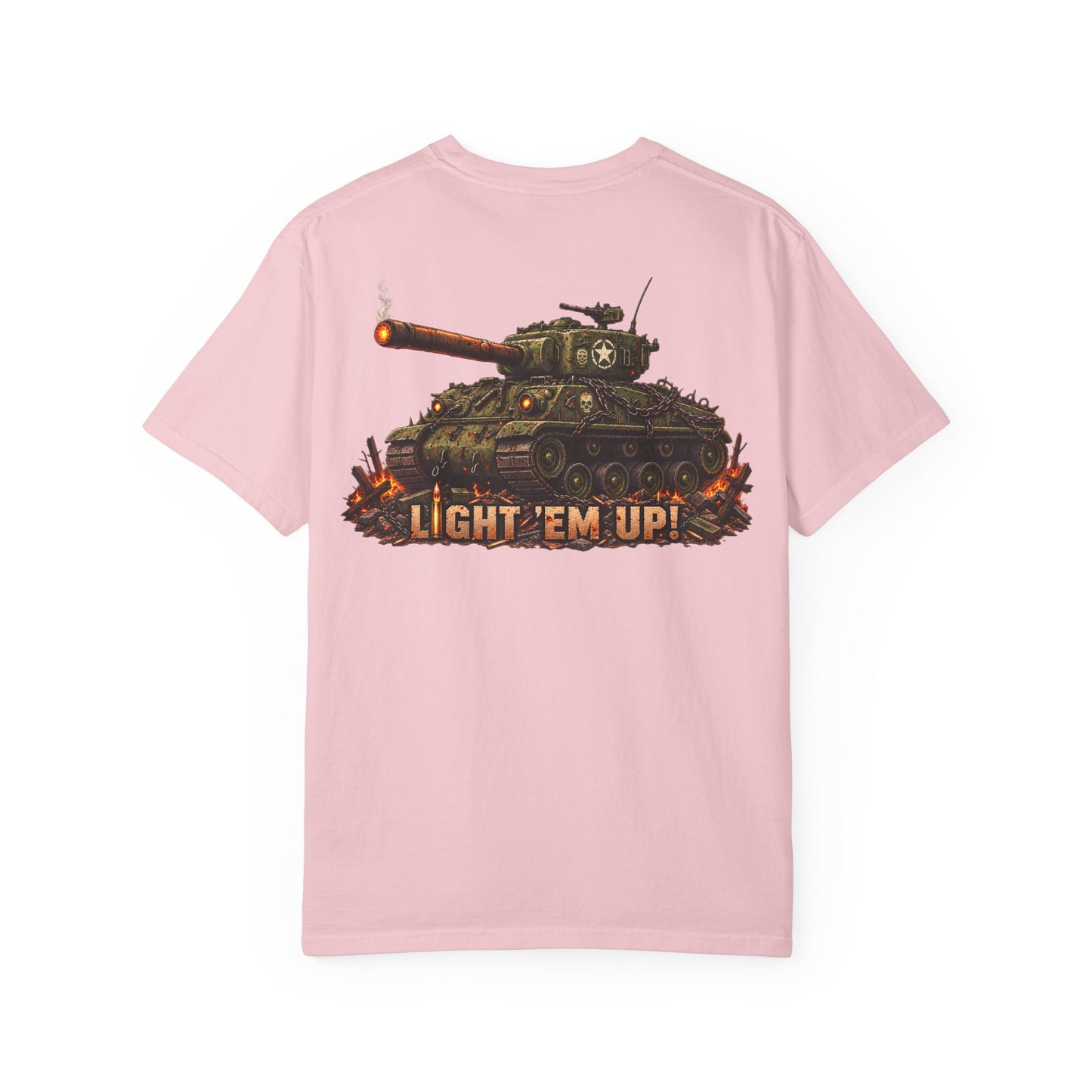 Tank Destroyer Tank T‑Shirt – 'Light 'Em Up!' Retro Military Graphic Tee
