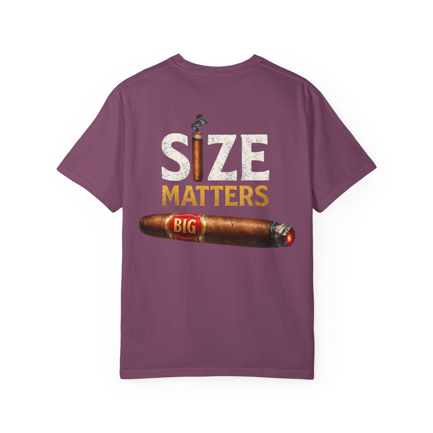 T-Shirt — "Size Matters" Cigar Graphic Tee