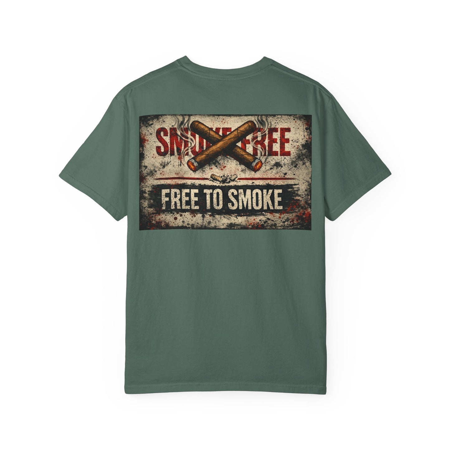 T-Shirt — Vintage 'Smoke Free / Free to Smoke' Cigar Design