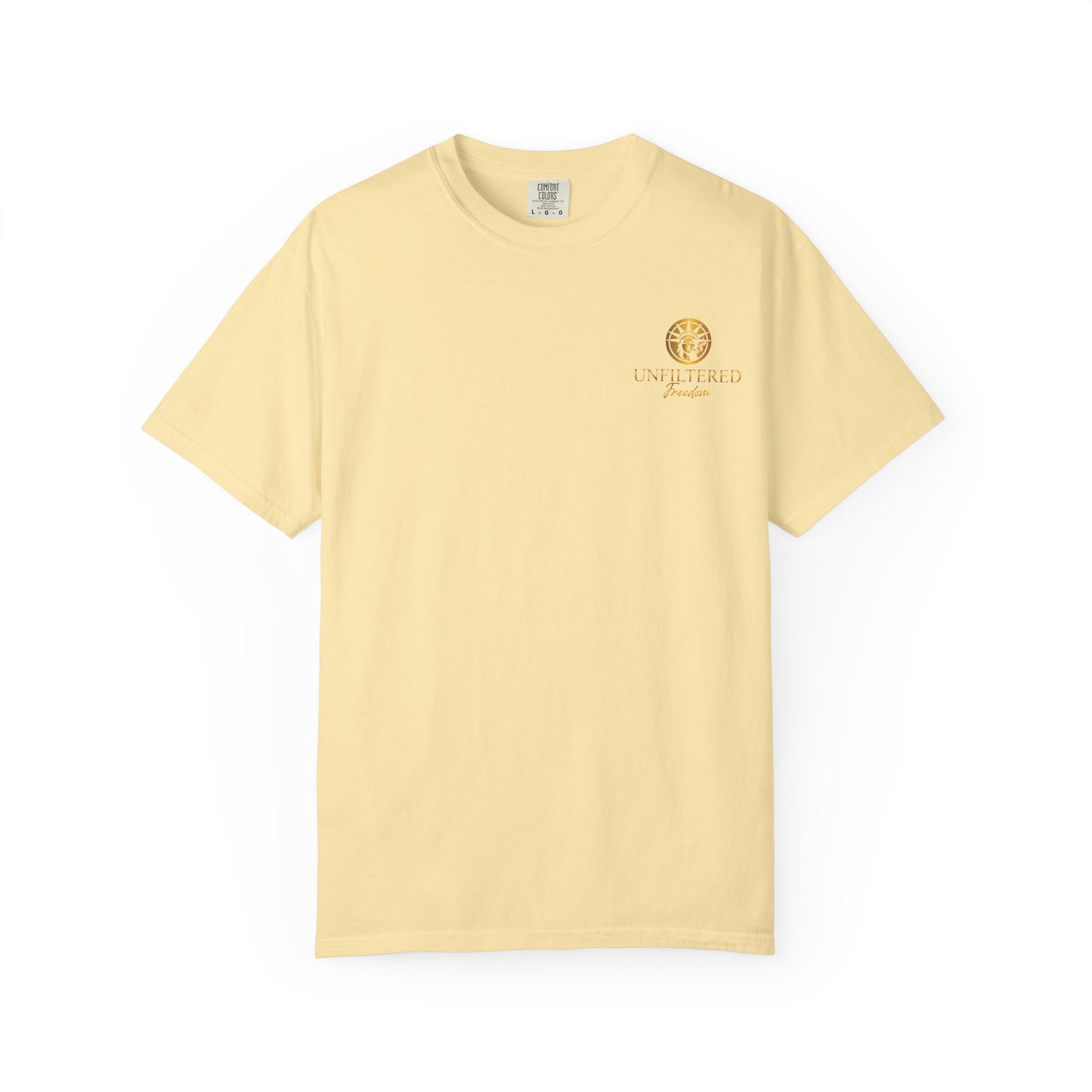 Freedom Graphic T-Shirt — 'Unfiltered Freedom' Statue of Liberty Design