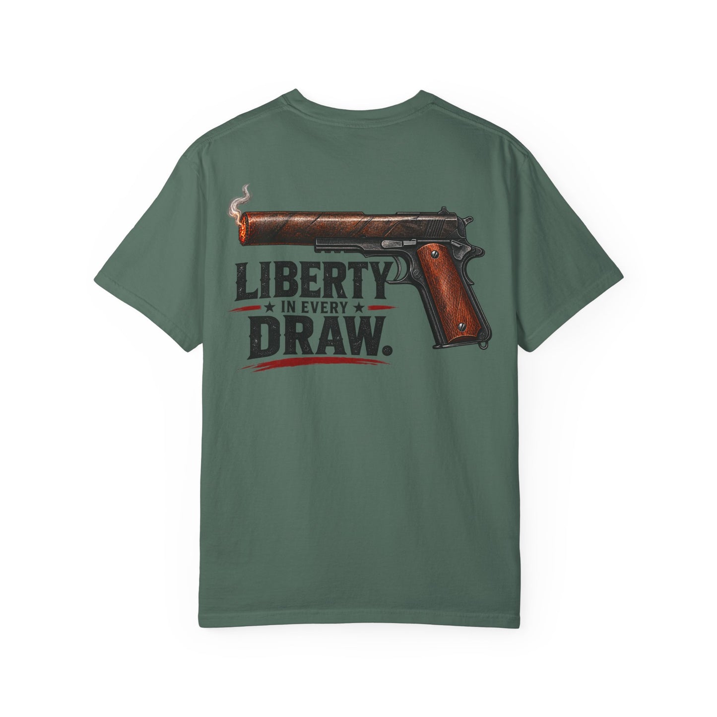 Liberty In Every Draw T-Shirt — Vintage Pistol 2nd Amendment Tee