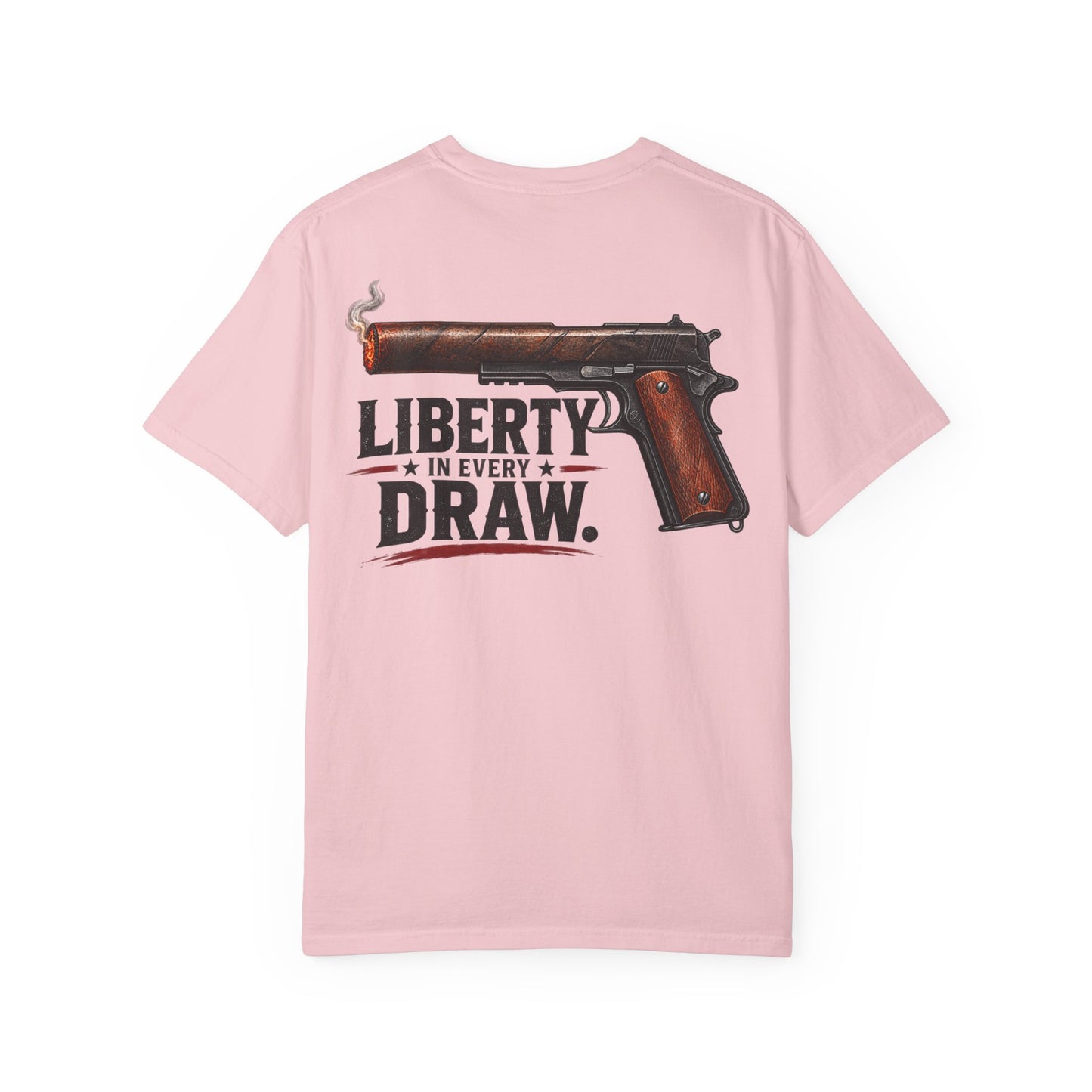 Liberty In Every Draw T-Shirt — Vintage Pistol 2nd Amendment Tee