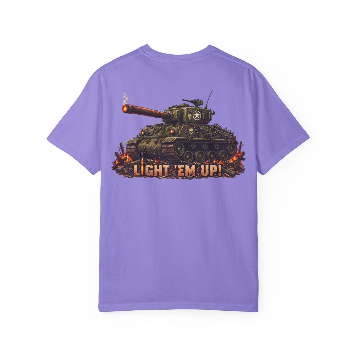 Tank Destroyer Tank T‑Shirt – 'Light 'Em Up!' Retro Military Graphic Tee
