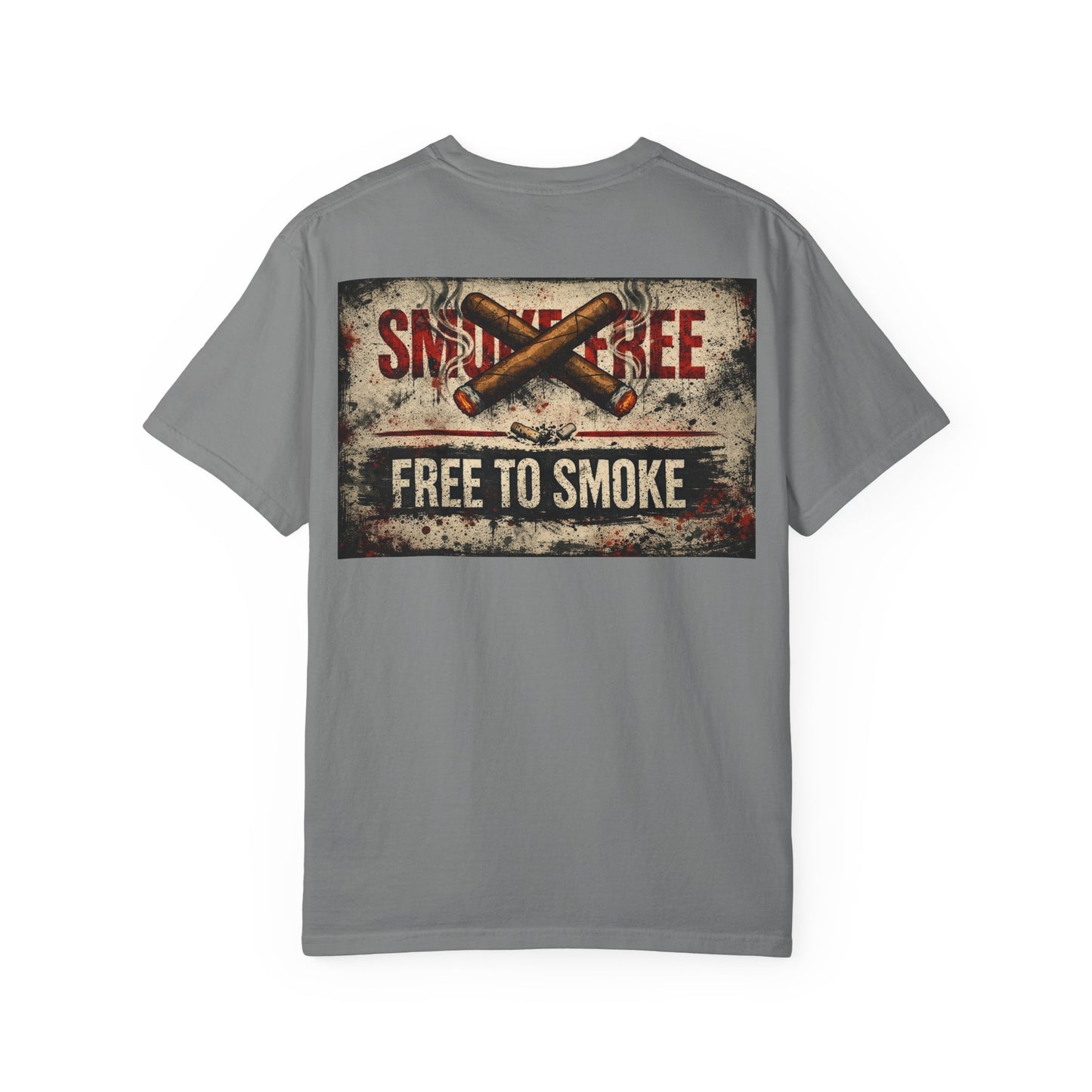 T-Shirt — Vintage 'Smoke Free / Free to Smoke' Cigar Design