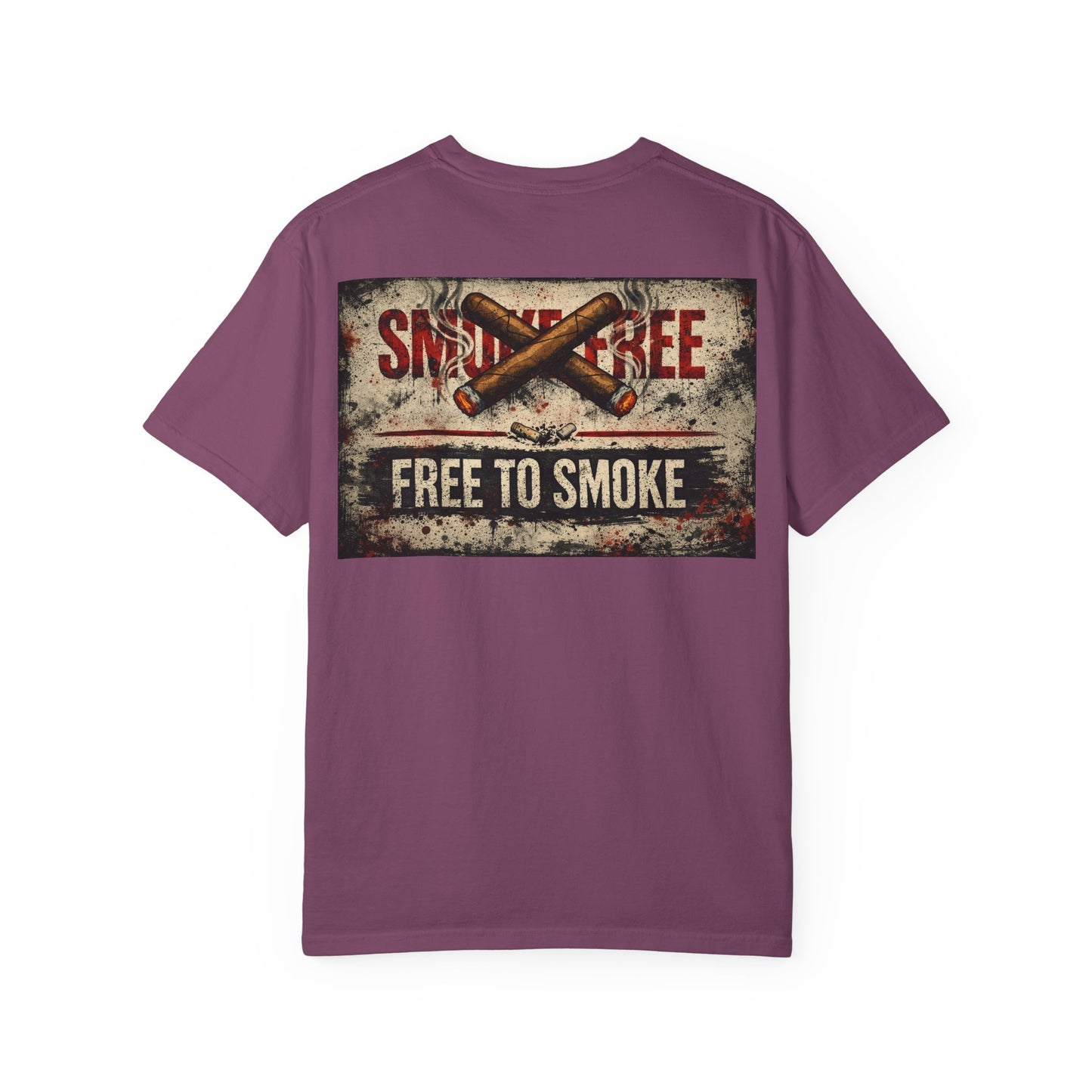 T-Shirt — Vintage 'Smoke Free / Free to Smoke' Cigar Design
