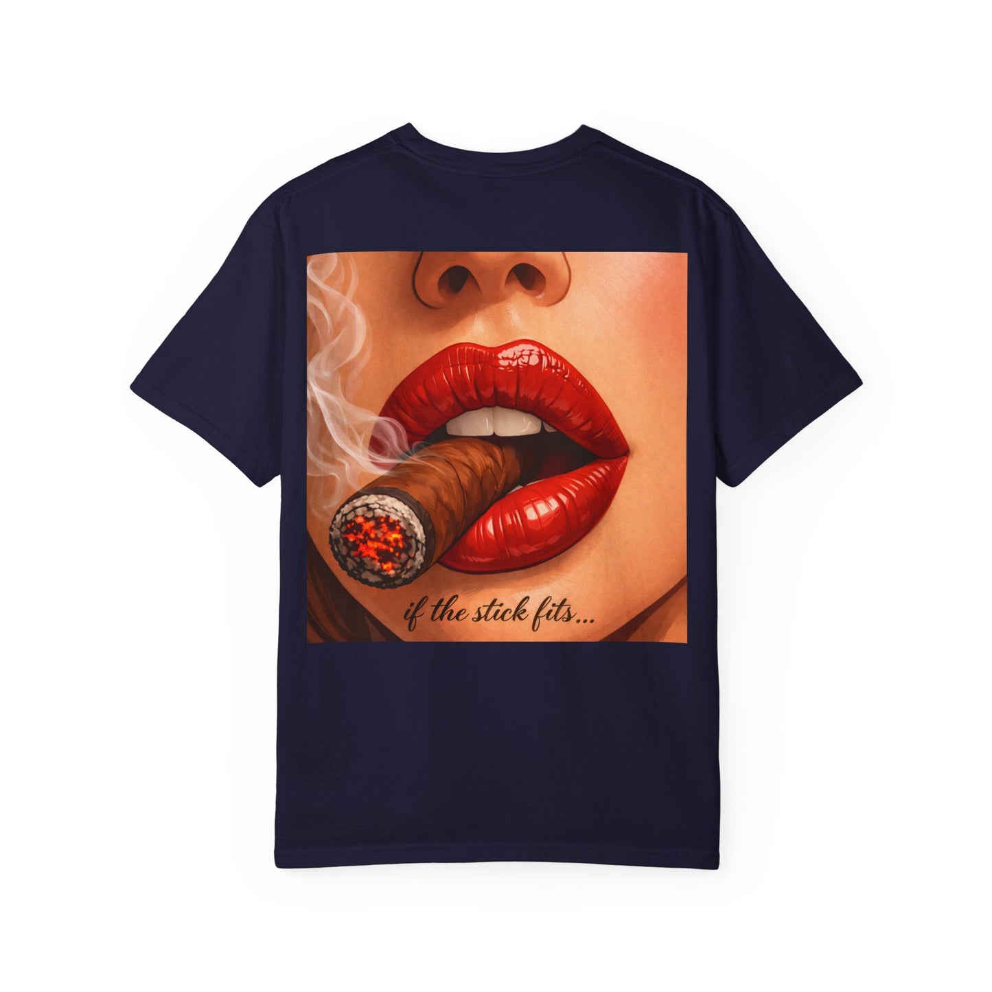 Cigar Kiss T-Shirt — Retro Pinup Lips Smoking Graphic Tee