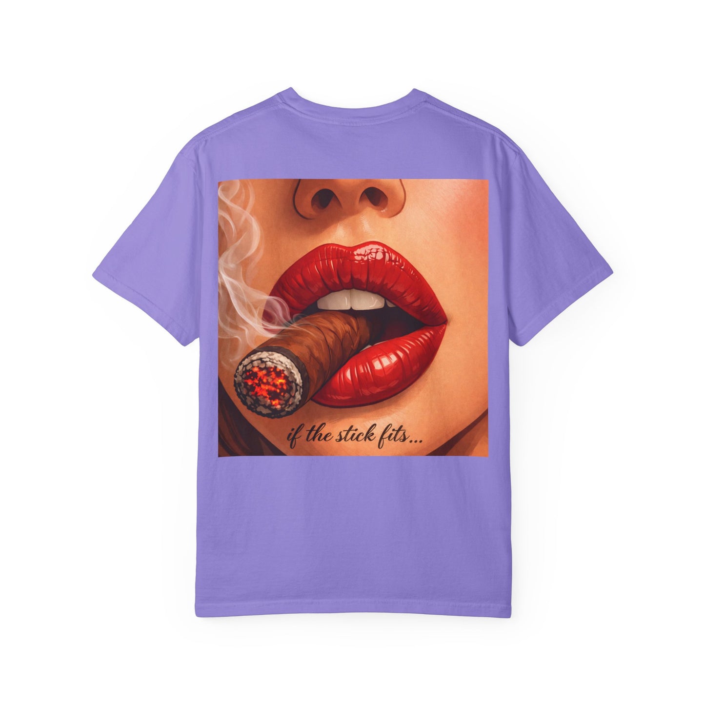 Cigar Kiss T-Shirt — Retro Pinup Lips Smoking Graphic Tee