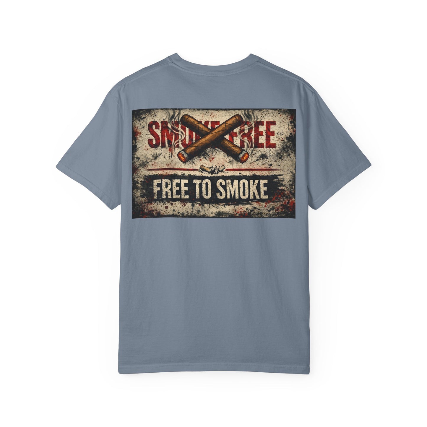 T-Shirt — Vintage 'Smoke Free / Free to Smoke' Cigar Design