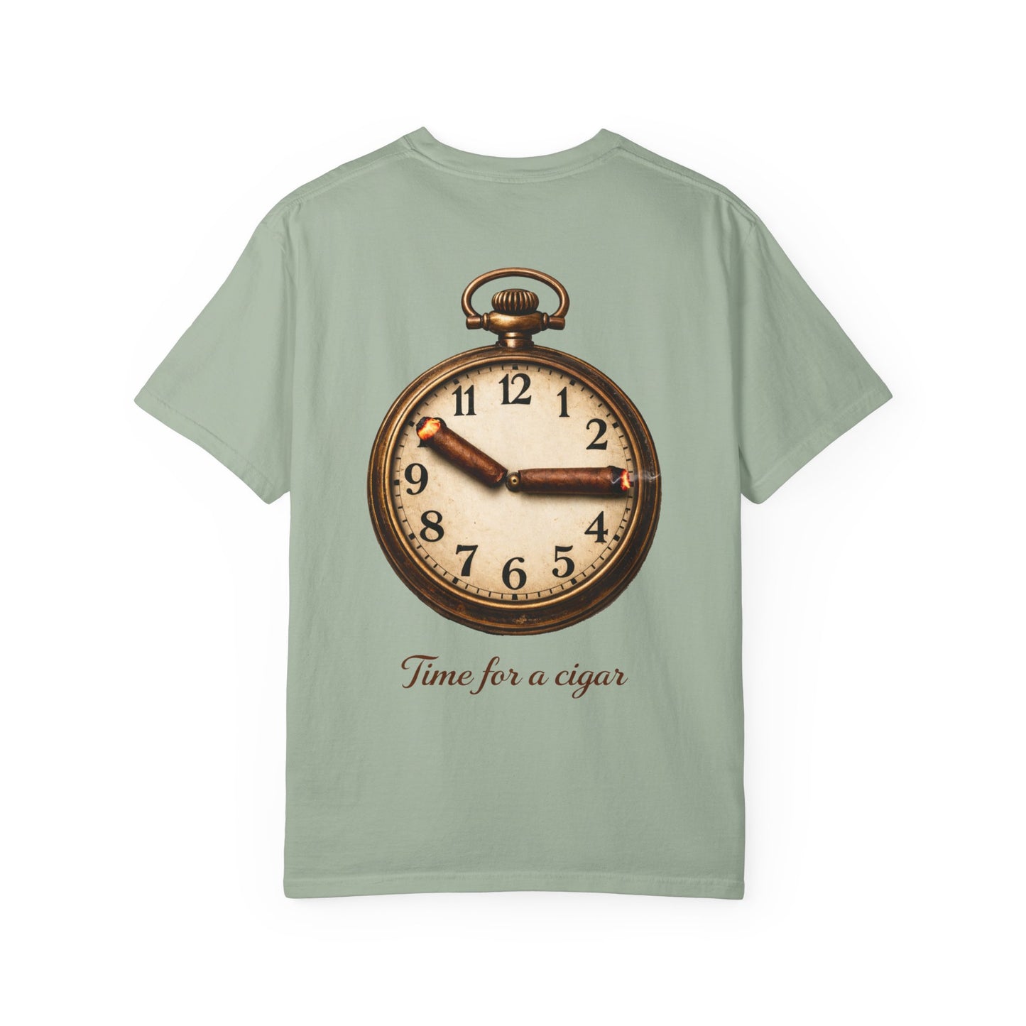 Pocket Watch Graphic T‑Shirt – "Time for a Cigar" Vintage Clock Tee