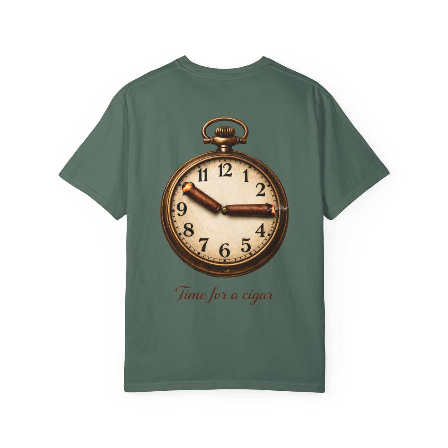 Pocket Watch Graphic T‑Shirt – "Time for a Cigar" Vintage Clock Tee