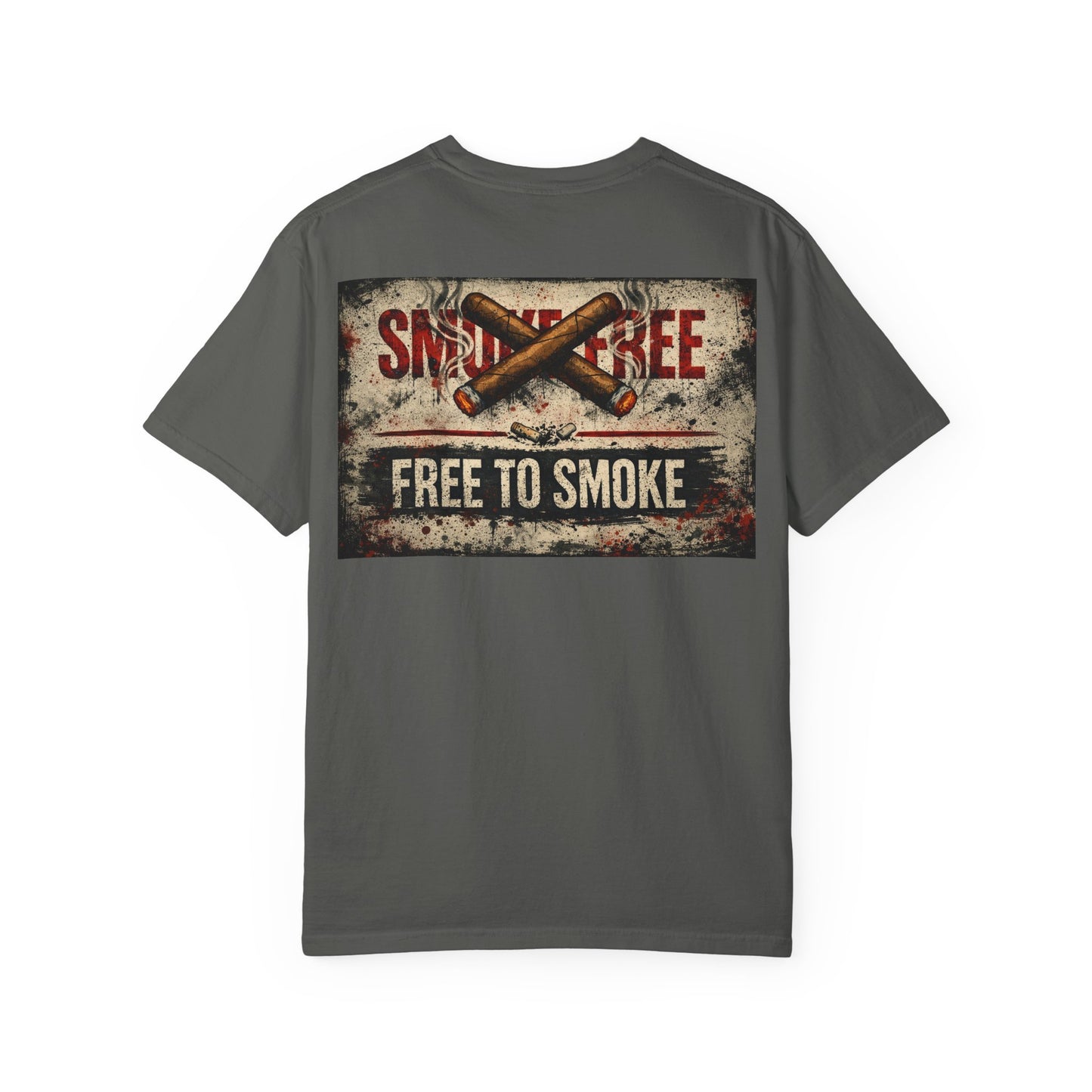 T-Shirt — Vintage 'Smoke Free / Free to Smoke' Cigar Design