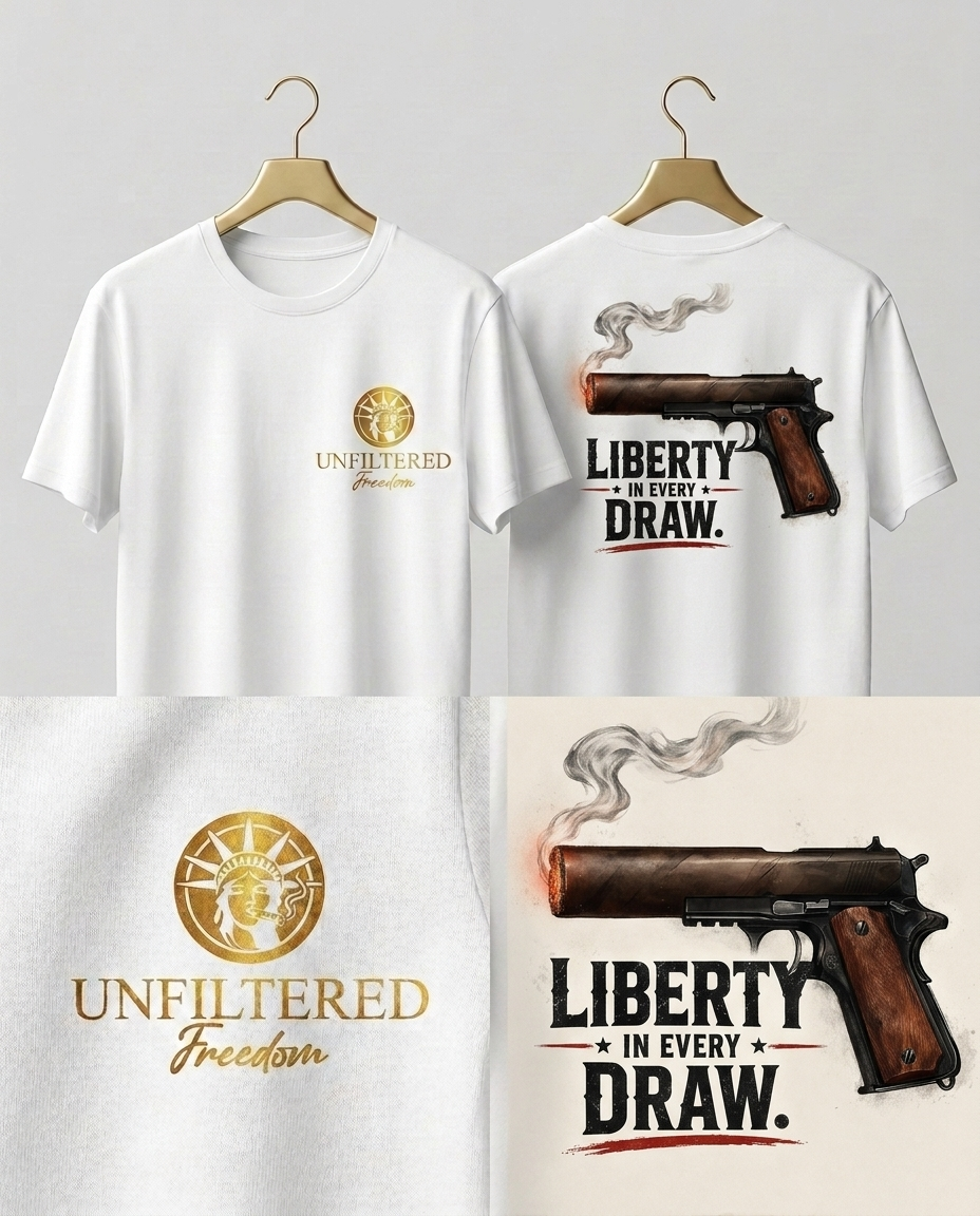 Liberty In Every Draw T-Shirt — Vintage Pistol 2nd Amendment Tee