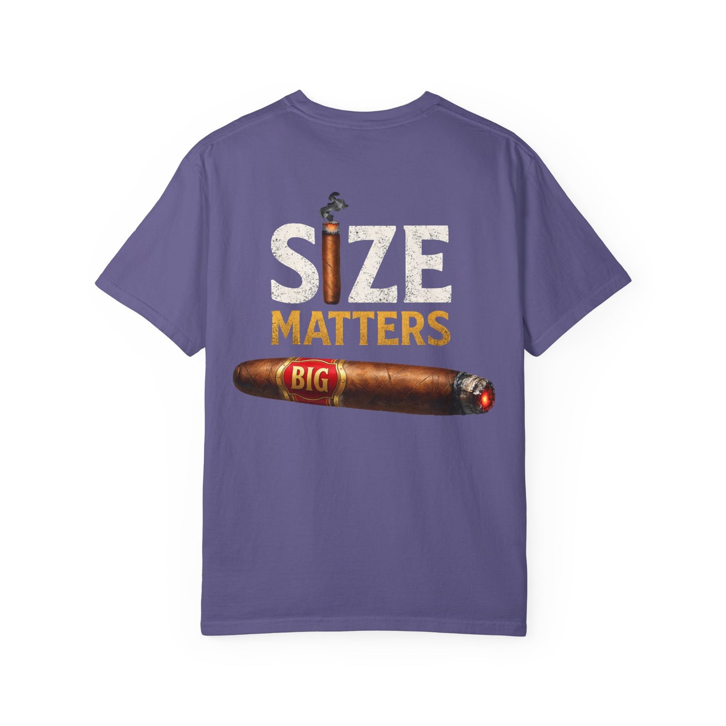 T-Shirt — "Size Matters" Cigar Graphic Tee