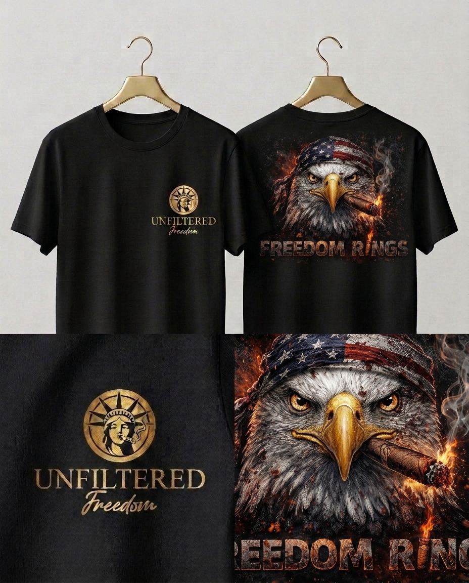 Patriotic Eagle 'Freedom Rings' T-Shirt