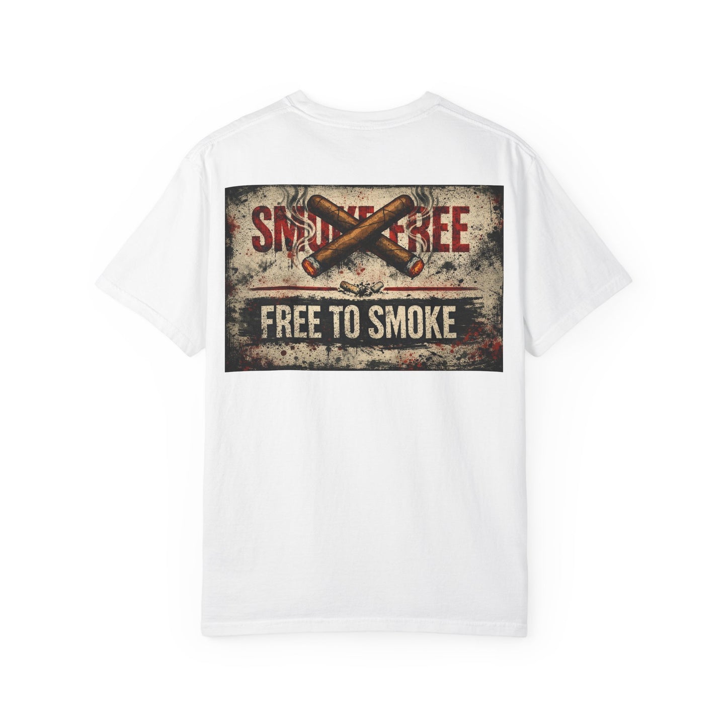T-Shirt — Vintage 'Smoke Free / Free to Smoke' Cigar Design