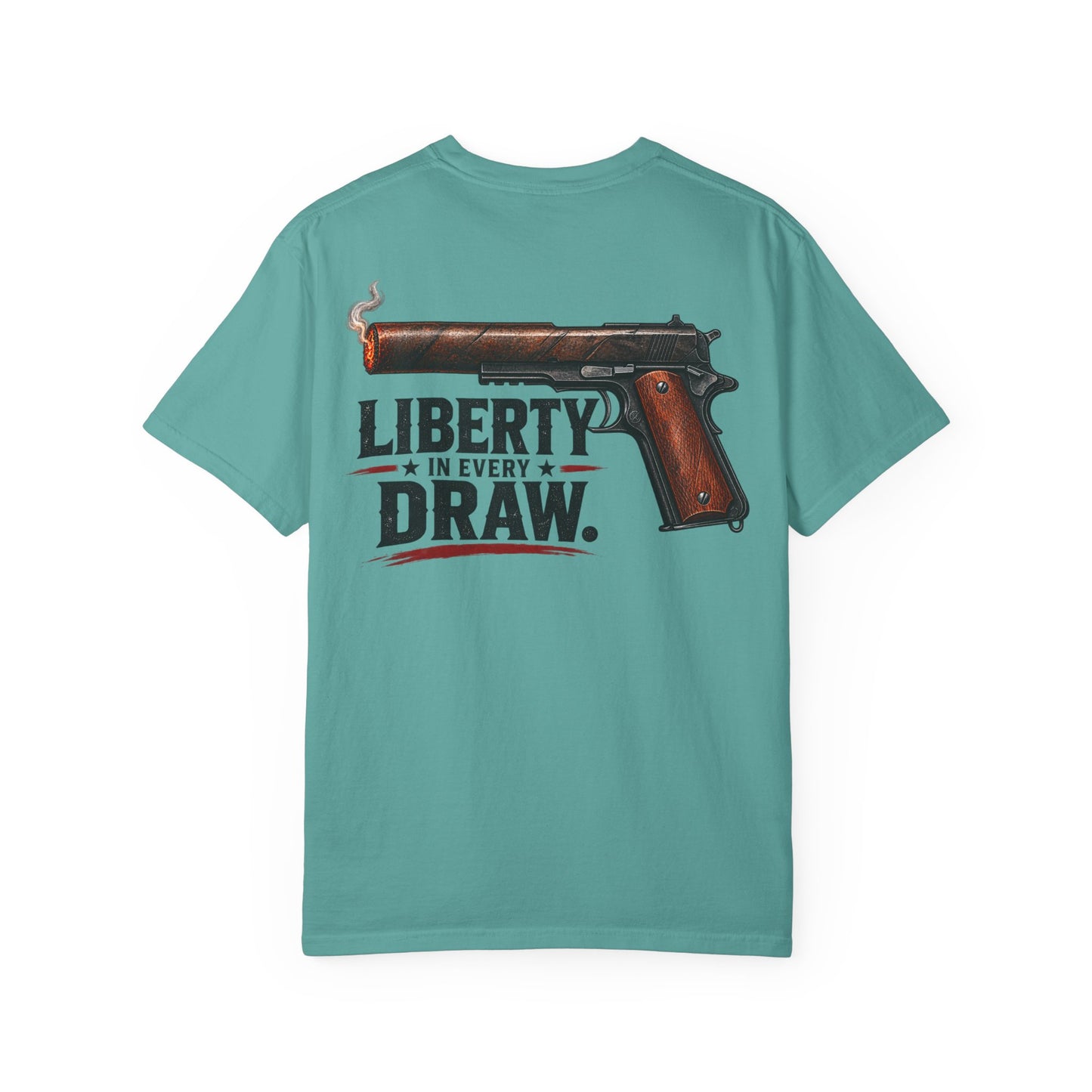Liberty In Every Draw T-Shirt — Vintage Pistol 2nd Amendment Tee